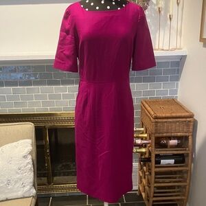 J. Crew Rich Magenta Midi Dress